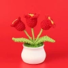 Cross-border blue hook potted lily of the valley, knitted flower, artificial potted green plant, artificial fake green plant, anti-real green plant, horticultural decoration Specification image